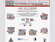 Tablet Screenshot of philatelie-pilatte-stamps.com